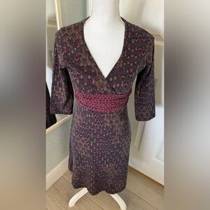 Patagonia Organic Cotton Geo Print Empire Waist Margot Dress Sz M